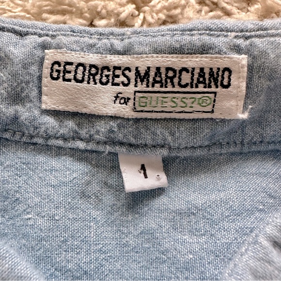 Vintage Guess Button Up Denim Shirt - Picture 7 of 10